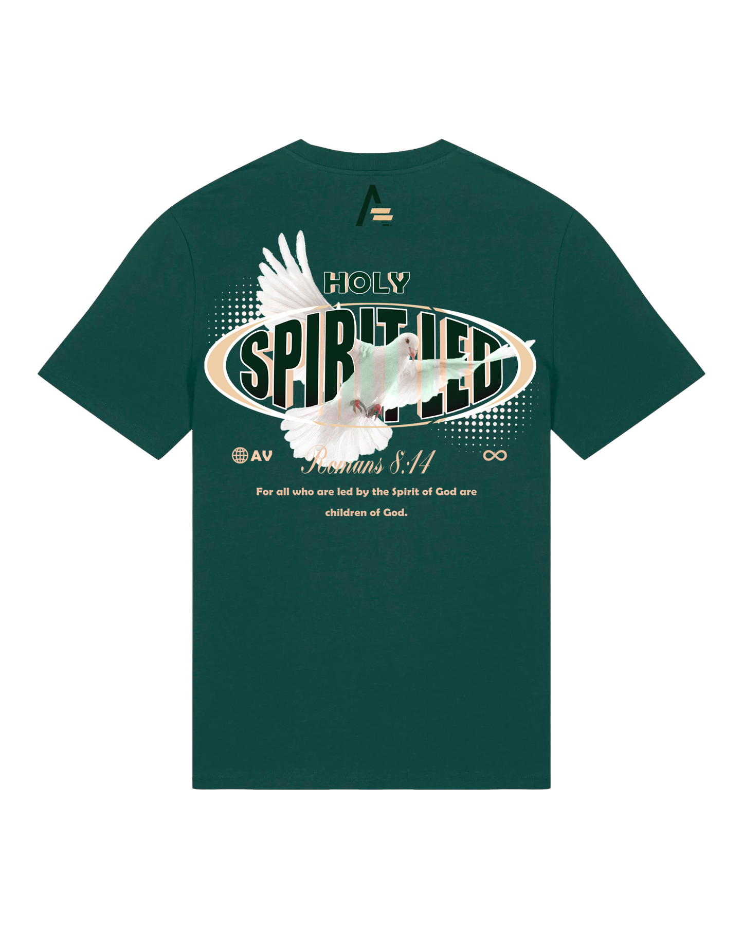 Spirit-Led Tee - Green/Cream
