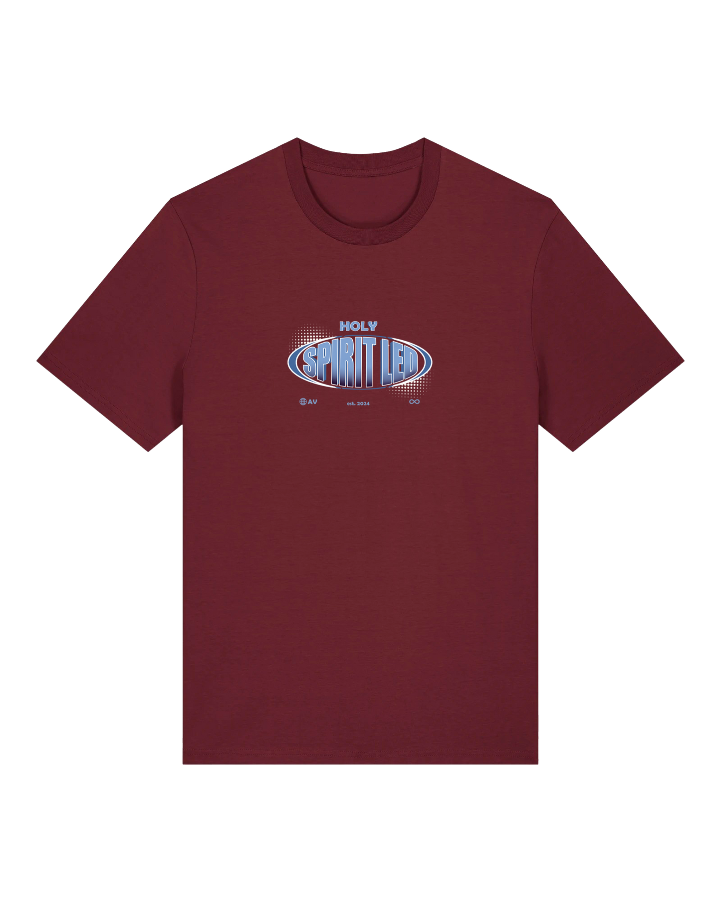 Spirit-Led Tee - Burgundy