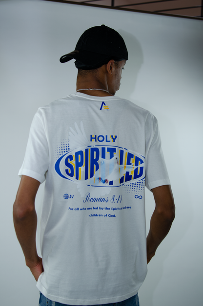 Spirit-Led Tee - Off White/Blue