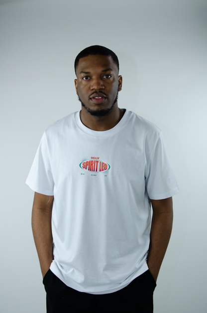 Spirit-Led Tee - Off White/Orange