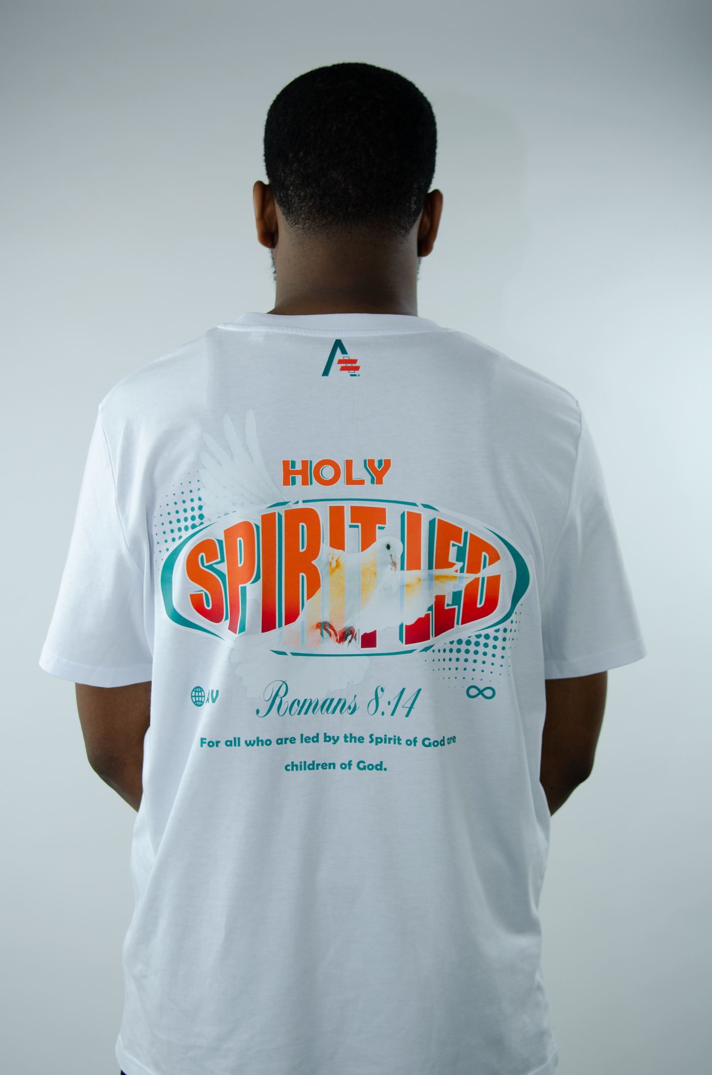 Spirit-Led Tee - Off White/Orange