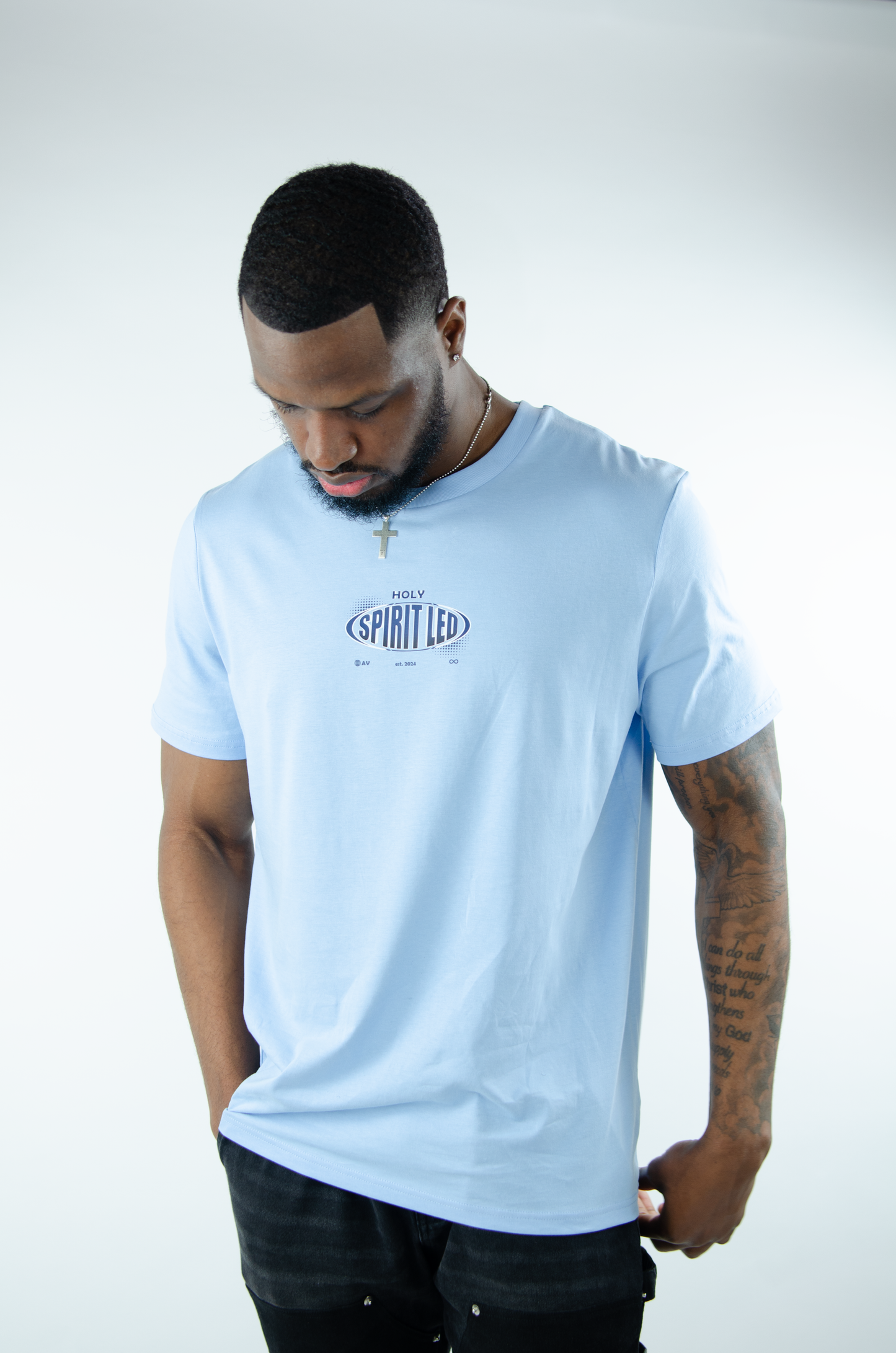 Spirit-Led Tee - Light Blue