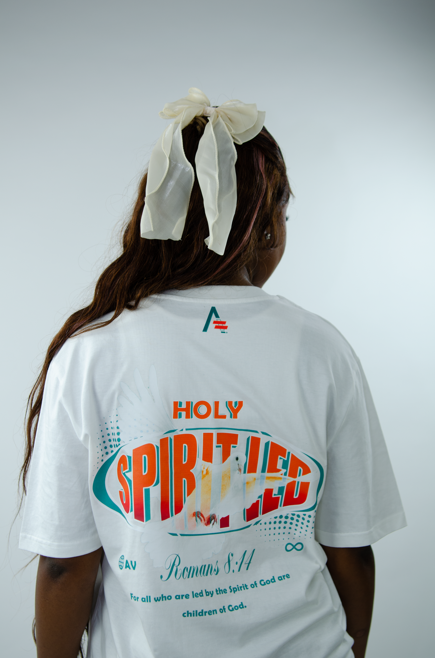 Spirit-Led Tee - Off White/Orange