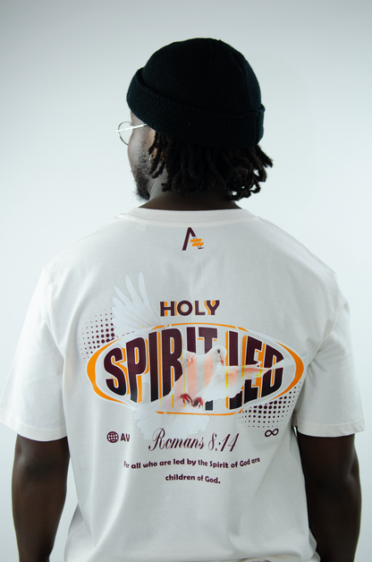 Spirit-Led Tee - Vintage White/Brown